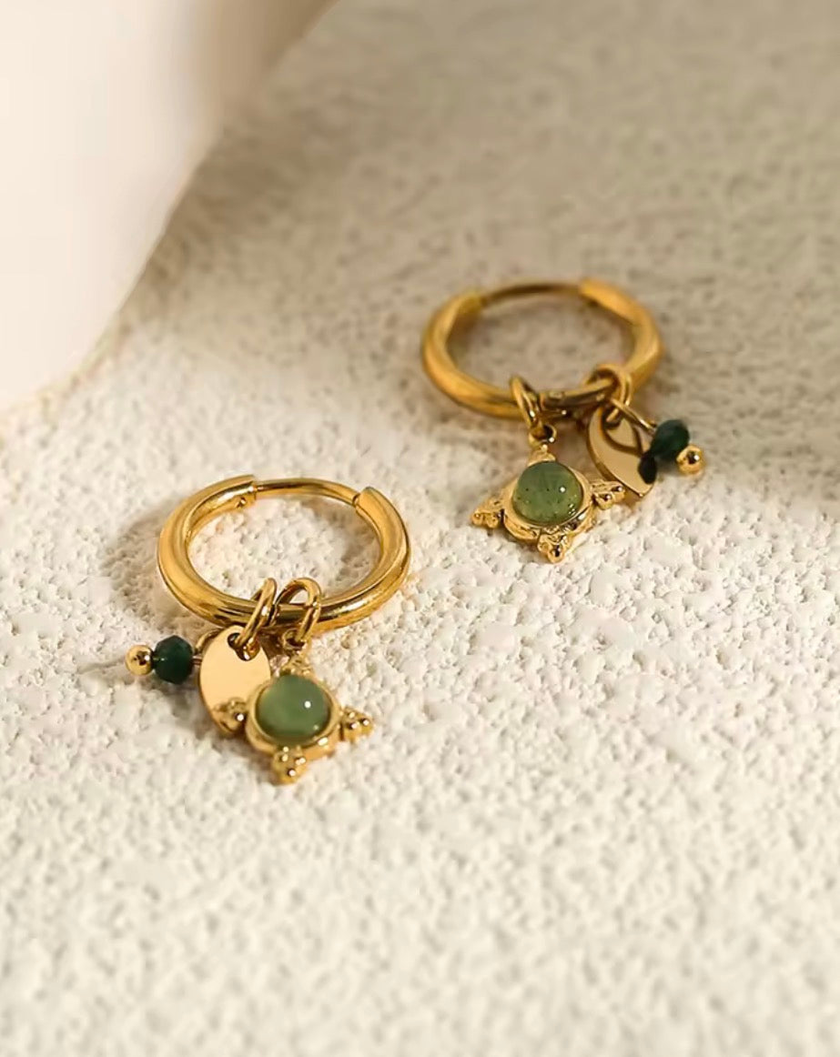 Diamond Charm Huggies