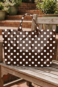 Thumbnail for Color black Polka Dot Vinyl Glossy Tote Bag