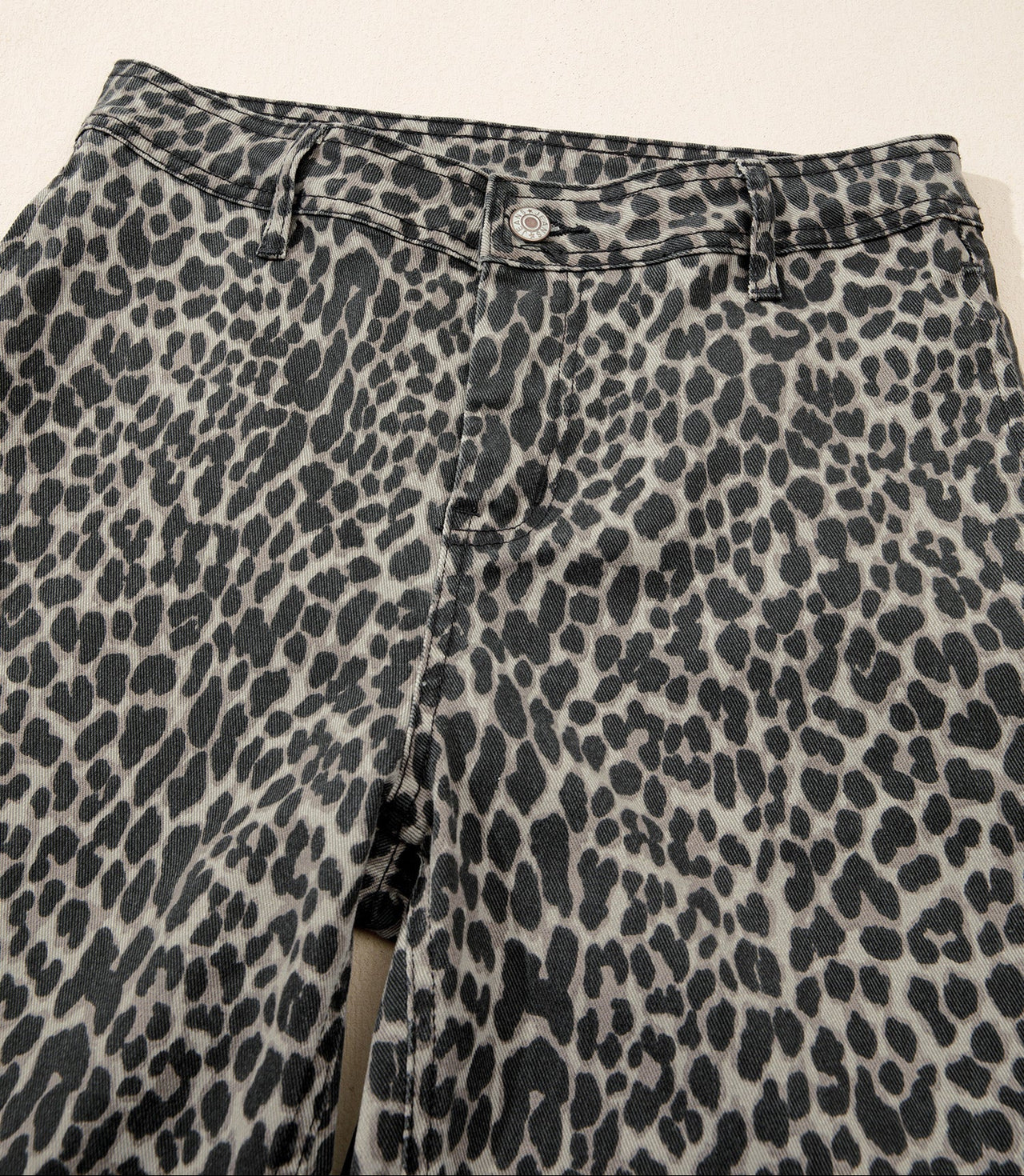 Wildcat Wide-Leg Jeans - Khaki Leopard
