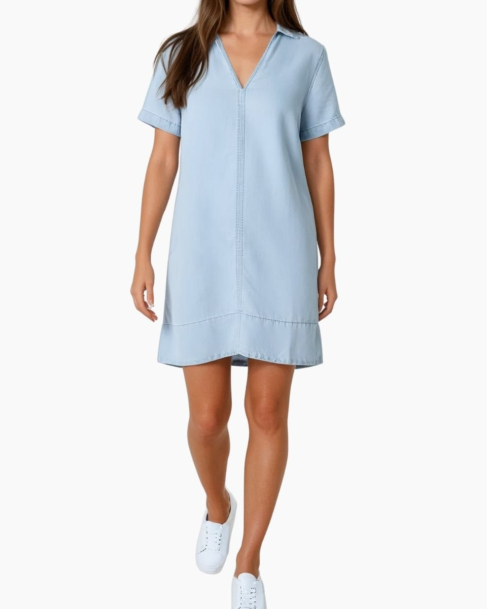 Danni Tencel Shirt Dress - Light Denim