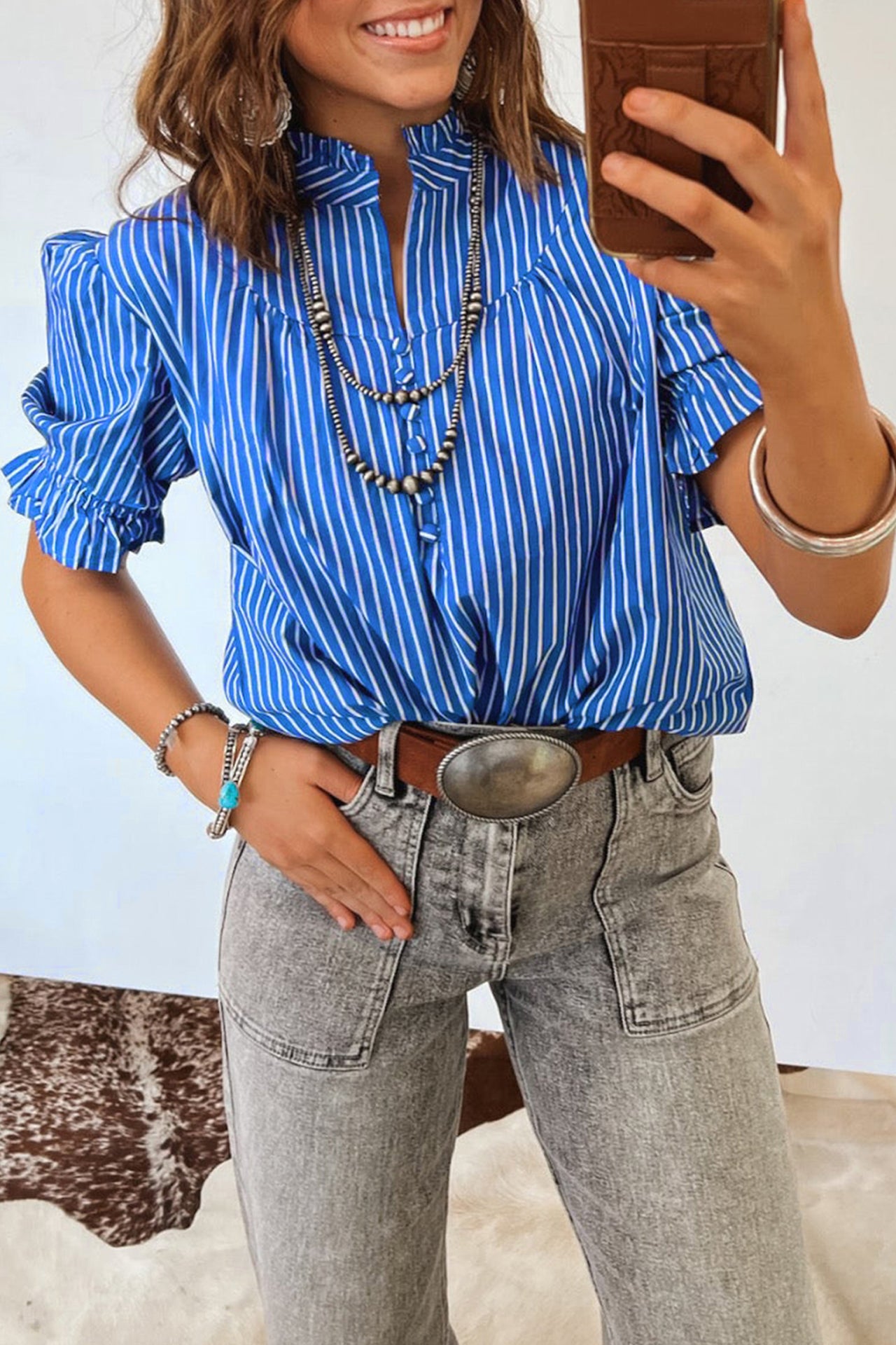 Billie Blouse - Blue