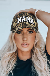 Thumbnail for Leopard MAMA Embroidered Leopard Baseball Cap