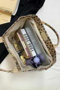 Thumbnail for Brown Leopard PU Leather Water Proof Tote Bag