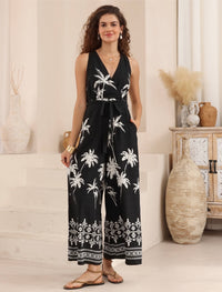 Thumbnail for Katie Jumpsuit - Black Palm