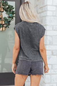Thumbnail for Stella Stone Wash Tank - Charcoal