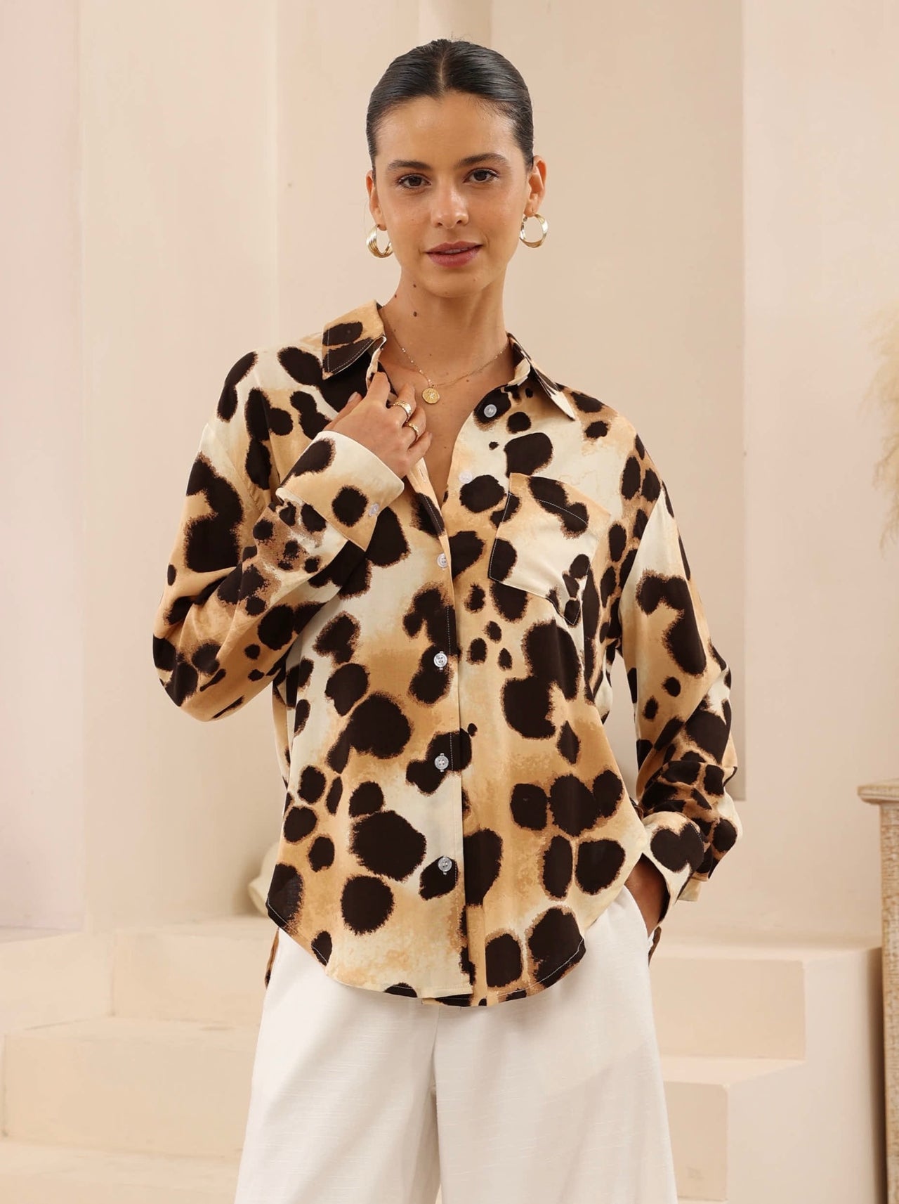 Cassie Shirt - Leopard