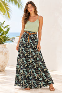 Thumbnail for Stellar Slip Skirt - Navy Fern
