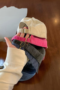 Thumbnail for Rose Red Bow Knot Patchwork Washed Adjustable Baseball Cap