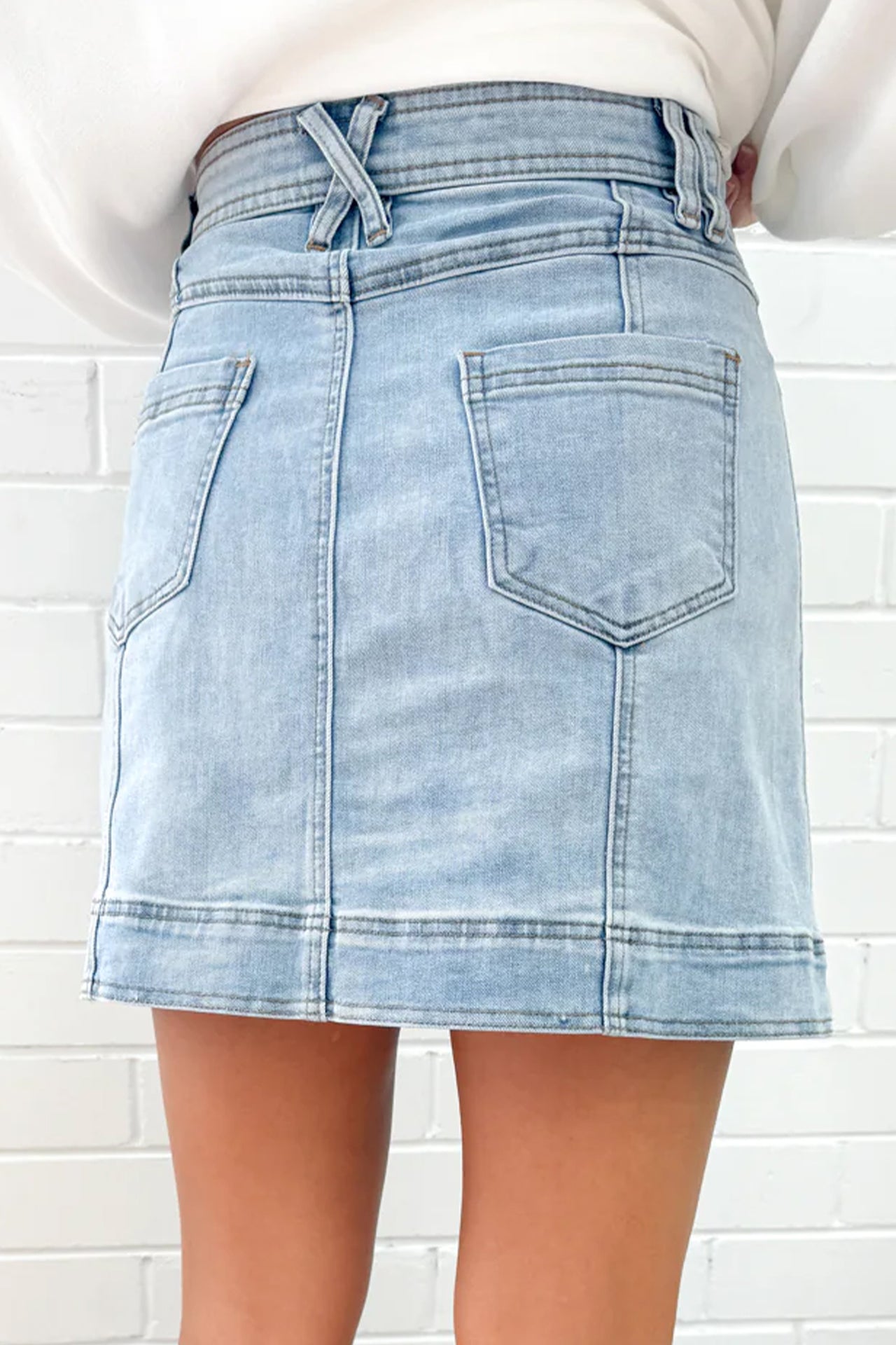 Felicity Denim Skirt - Light Denim