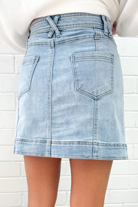 Thumbnail for Felicity Denim Skirt - Light Denim