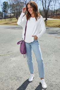 Thumbnail for Aria Knit Top - White