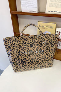 Thumbnail for Brown Leopard PU Leather Water Proof Tote Bag