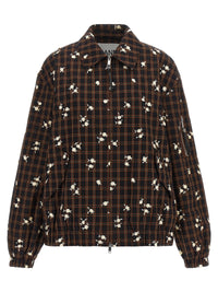 Thumbnail for Ganni Check Flower Bomber Jacket