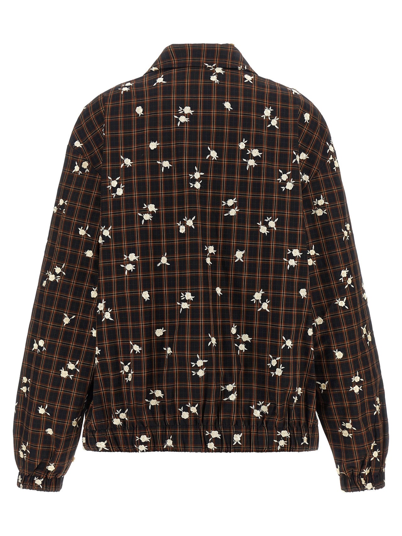 Ganni Check Flower Bomber Jacket