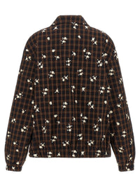 Thumbnail for Ganni Check Flower Bomber Jacket