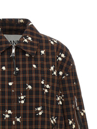 Thumbnail for Ganni Check Flower Bomber Jacket