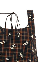 Thumbnail for Ganni Check Flower Dress
