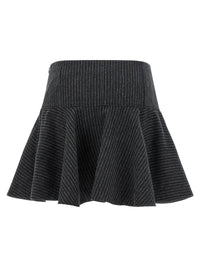 Thumbnail for Ganni Pinstriped Flannel Skirt