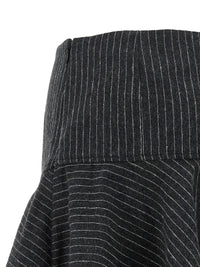 Thumbnail for Ganni Pinstriped Flannel Skirt