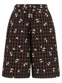 Thumbnail for Ganni Check Flower Bermuda Shorts