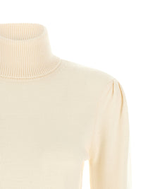 Thumbnail for Ganni Turtleneck Sweater With Lace Trim