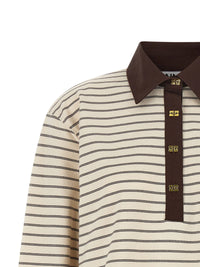 Thumbnail for Ganni Striped Cotton Polo Shirt