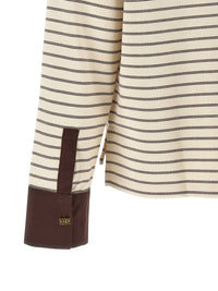 Thumbnail for Ganni Striped Cotton Polo Shirt