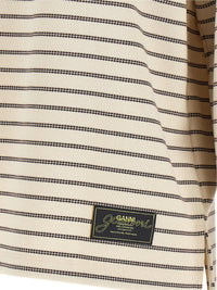Thumbnail for Ganni Striped Cotton Polo Shirt