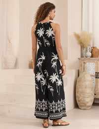 Thumbnail for Katie Jumpsuit - Black Palm