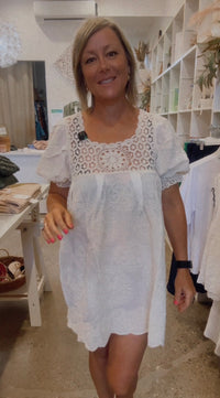 Thumbnail for Olivia  Crochet Dress/Top - Cream