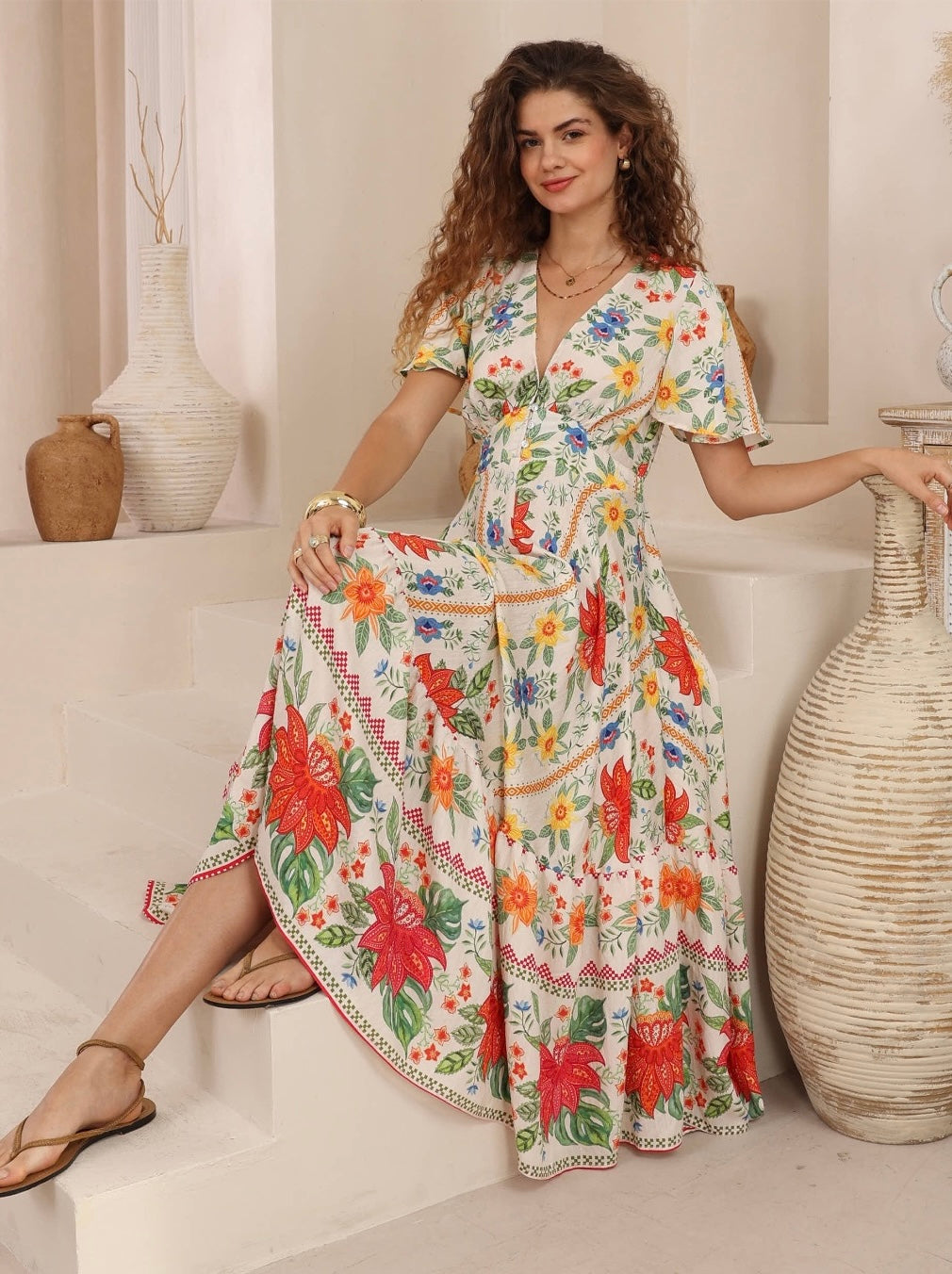 Annabella Maxi Dress -Vintage Floral