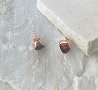 Thumbnail for Raw Ruby Rose Gold Stud Earring