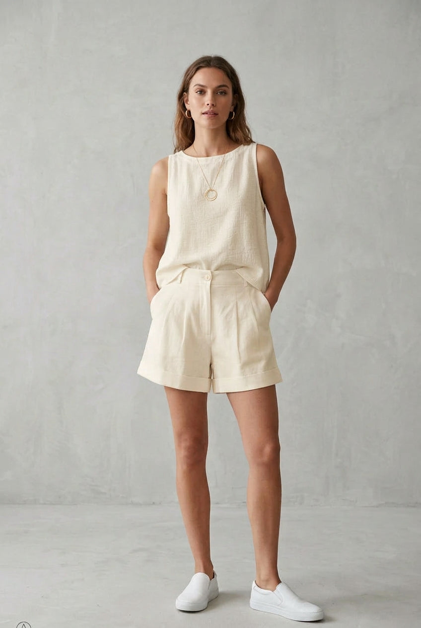 Delila Shorts - Cream