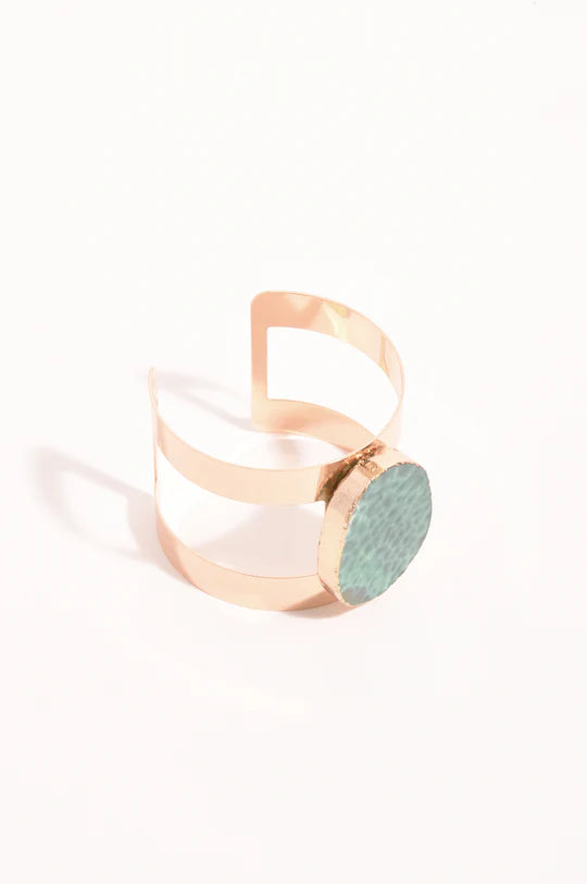 Statement Agate Cuff - Green