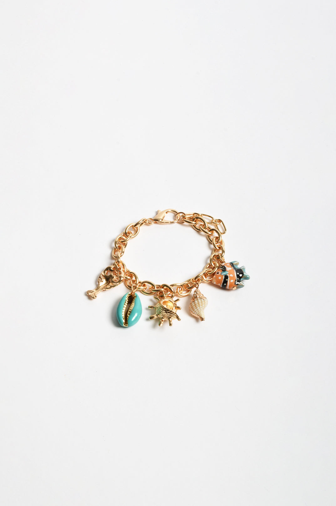 Coastal  Charm Bracelet - Blue  fish