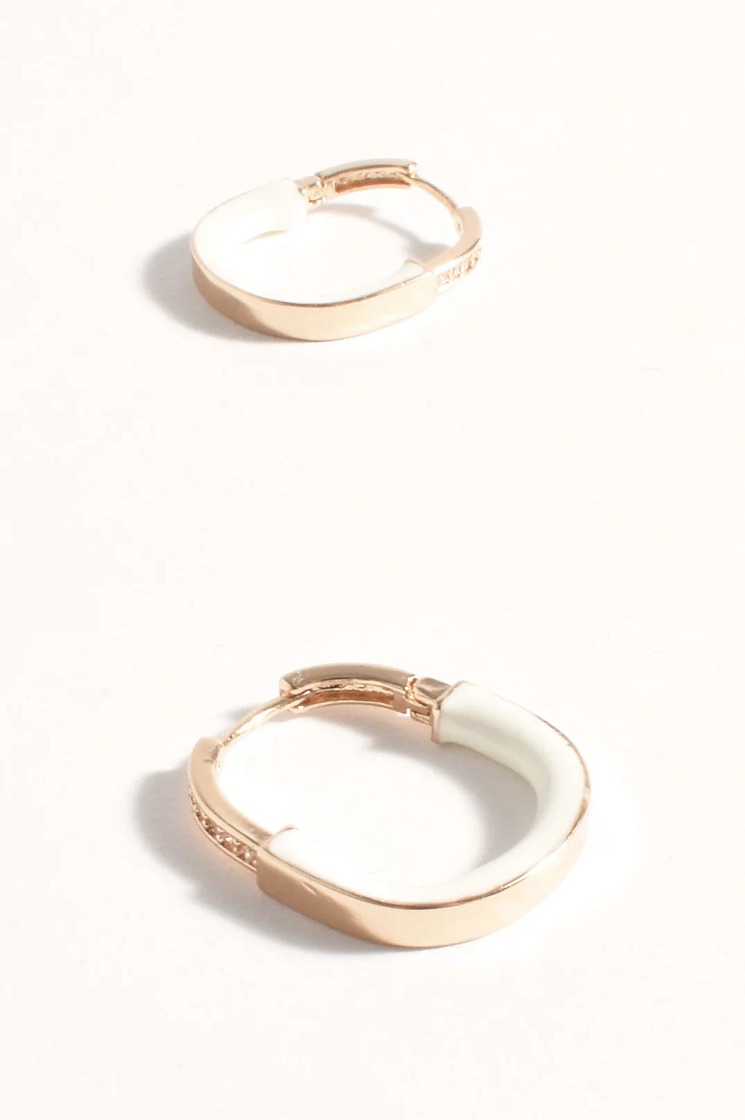Enamel Hoops - Cream