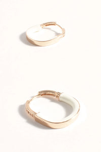 Thumbnail for Enamel Hoops - Cream