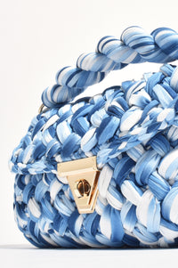 Thumbnail for Annabel Chunky Plaited Bag - Blue