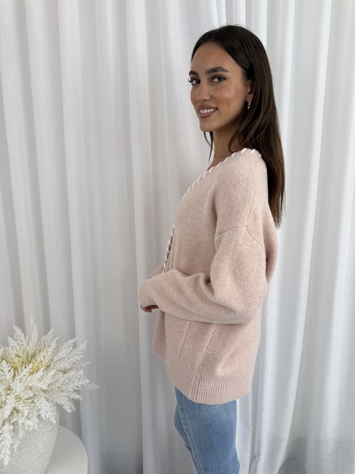 Betty Cardigan - Dusty Pink