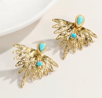 Thumbnail for Angel Wing Earrings - Gold