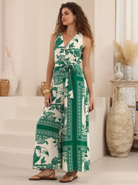 Thumbnail for Katie Jumpsuit - Green/White