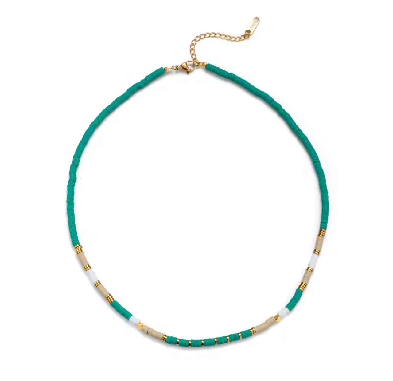 Boho Bead Necklace - Turquoise