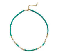 Thumbnail for Boho Bead Necklace - Turquoise