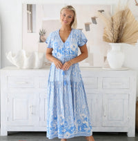 Thumbnail for Samantha Maxi Dress - Blue Ocean