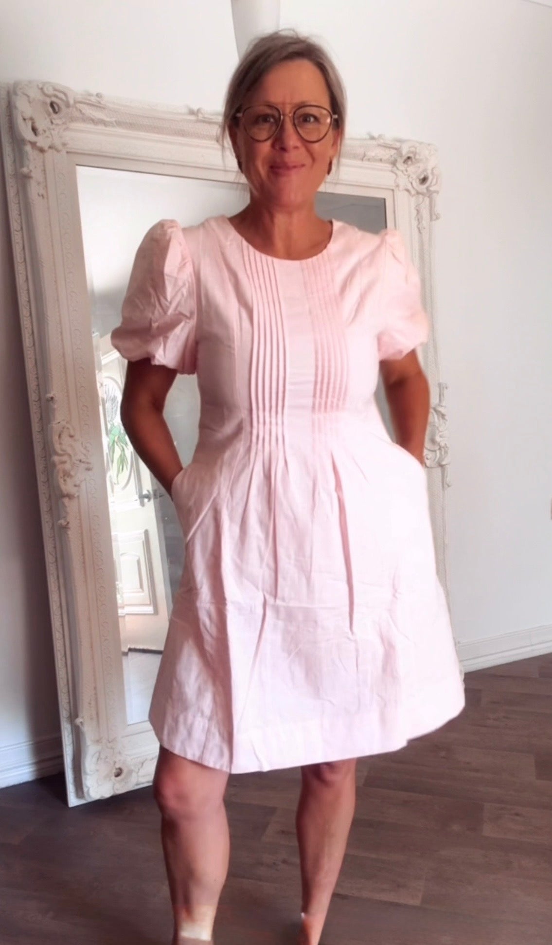 Bridget Mini Dress -Pale Pink