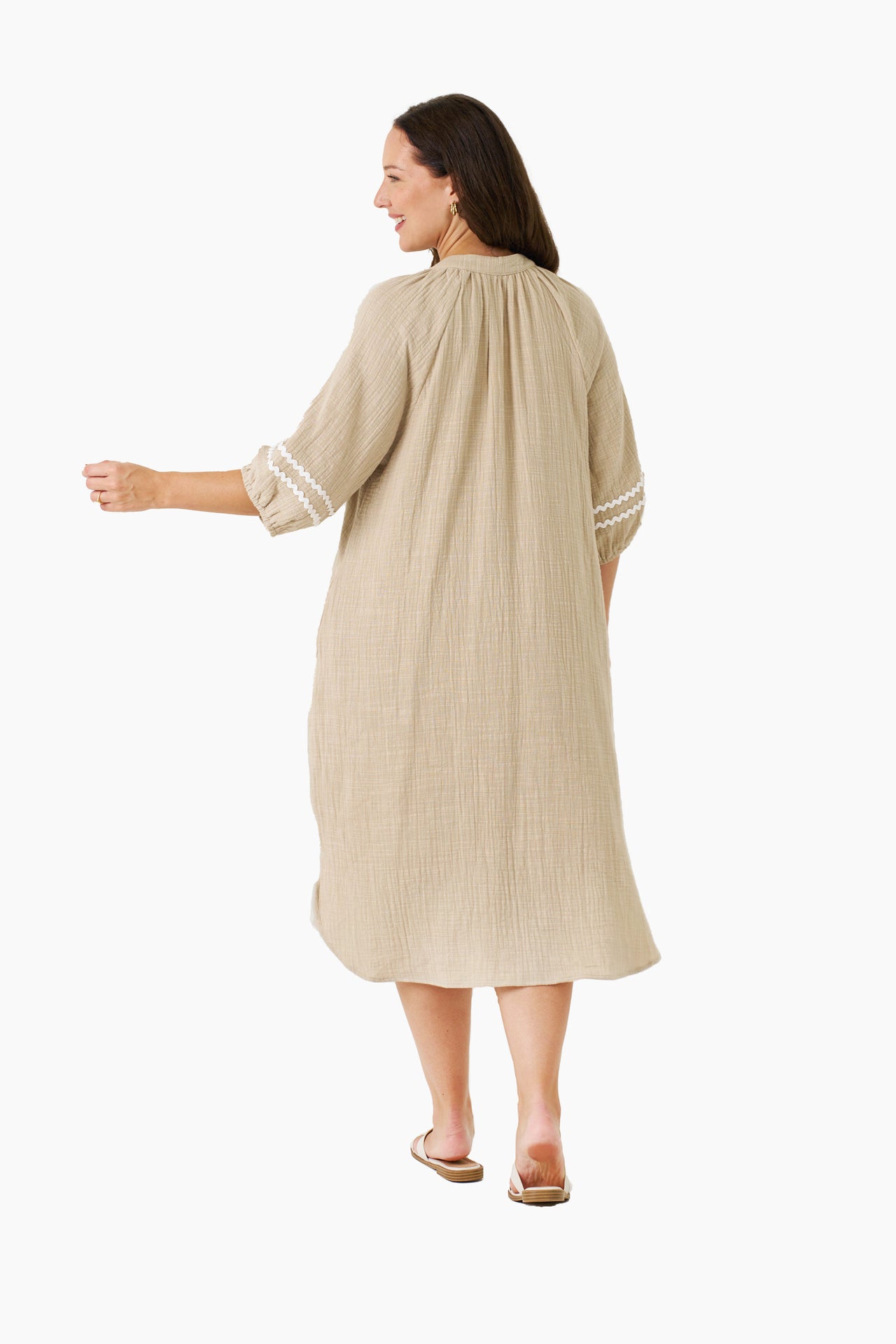 Pearl Midi Dress - Oatmeal