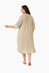 Thumbnail for Pearl Midi Dress - Oatmeal