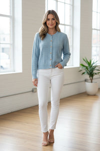 Thumbnail for Coastal Cardigan - Powder blue