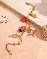 Thumbnail for Coastal  Charm Bracelet - orange fish