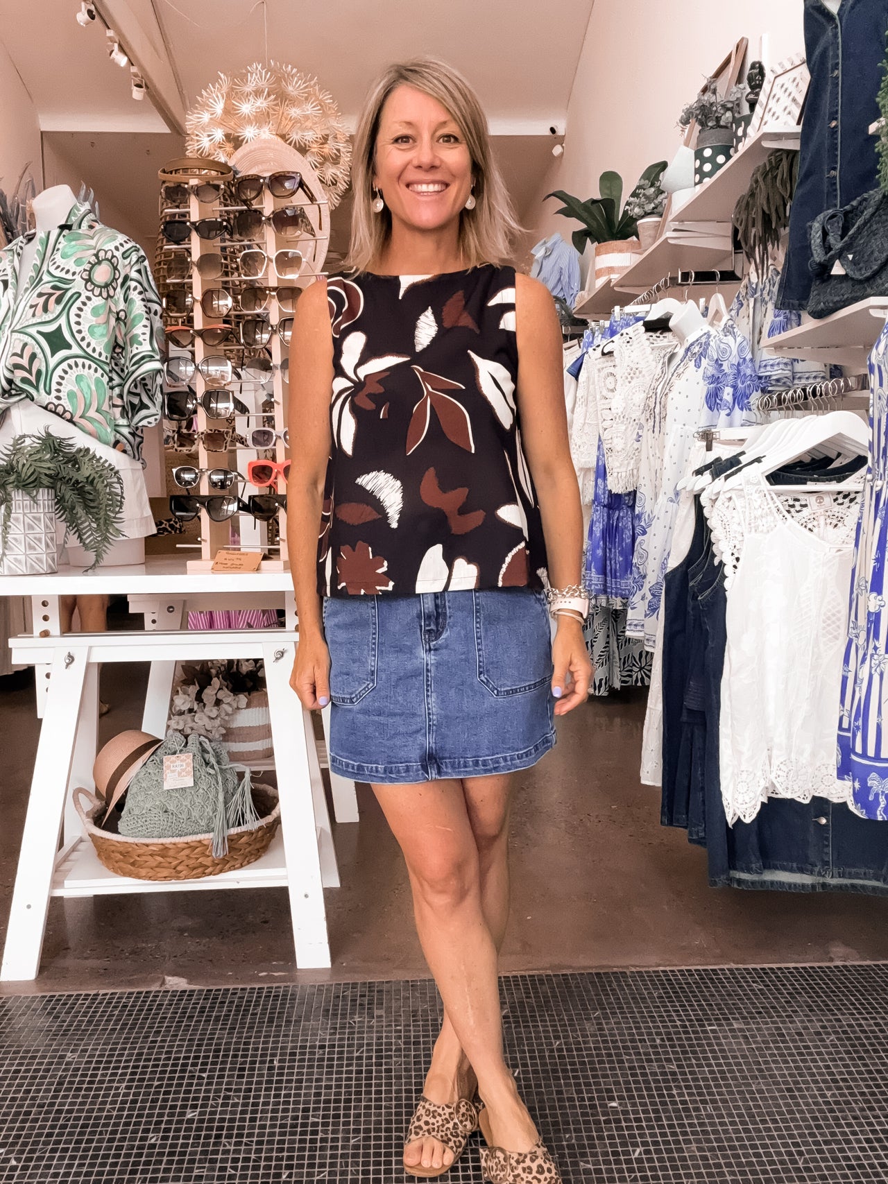 Leoni Denim Skirt - Mid Blue
